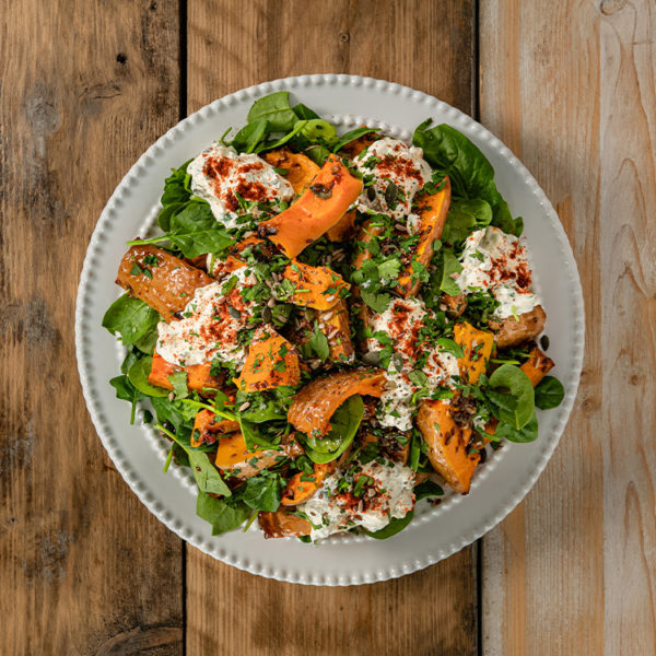 Roasted Butternut Squash Wedges, with Chilli and Toasted Seeds with a Sour Cream, Mint and Coriander Dressing - Image 3
