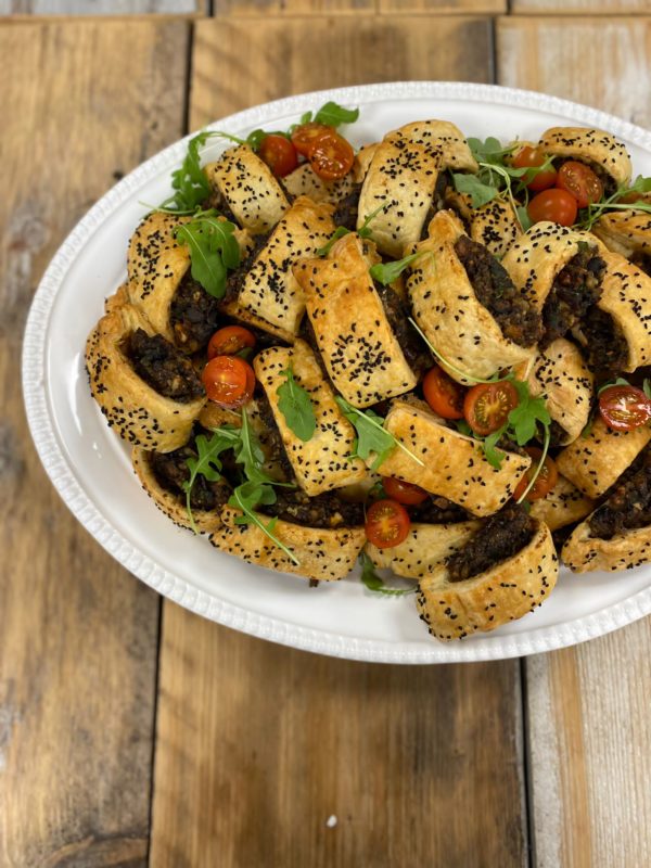 Mini Roasted Mushroom, Walnut and Puy Lentil Rolls (Vegan) - Image 2