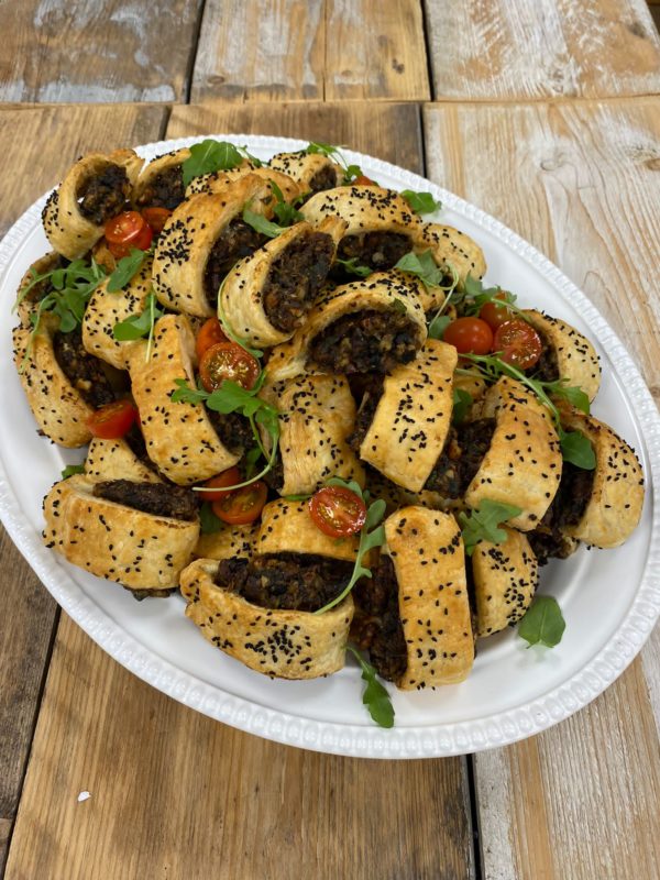 Mini Roasted Mushroom, Walnut and Puy Lentil Rolls (Vegan) - Image 3