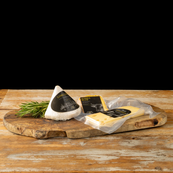 Sharing Cheese Box - Mayfield Swiss, Sussex Blue & Lord London, Basil's Red Onion Chutney, Artisan Crackers & Grapes - Image 5