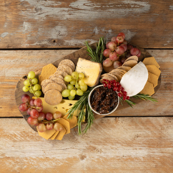 Sharing Cheese Box - Mayfield Swiss, Sussex Blue & Lord London, Basil's Red Onion Chutney, Artisan Crackers & Grapes - Image 3