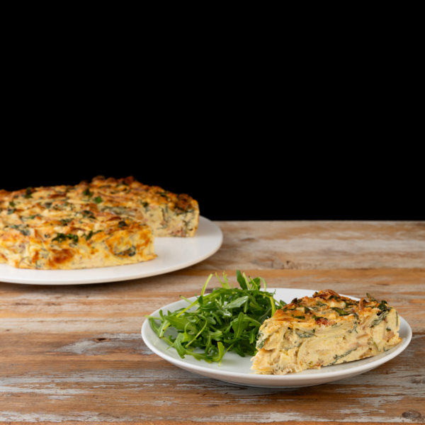 Crispy Bacon, Spinach, Thyme & Parmesan Frittata - Image 3