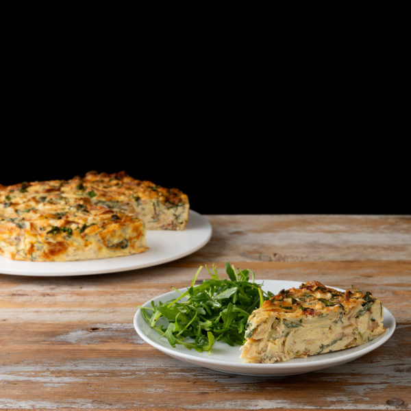 Crispy Bacon, Spinach, Thyme & Parmesan Frittata - Image 4