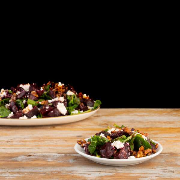 Beetroot and Crumbled Goats Cheese with Honey Mustard Dressing, topped with Balsamic Caramelised Walnuts - Image 2